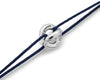 bracelet cordon entrelacs bleu marine le 3g